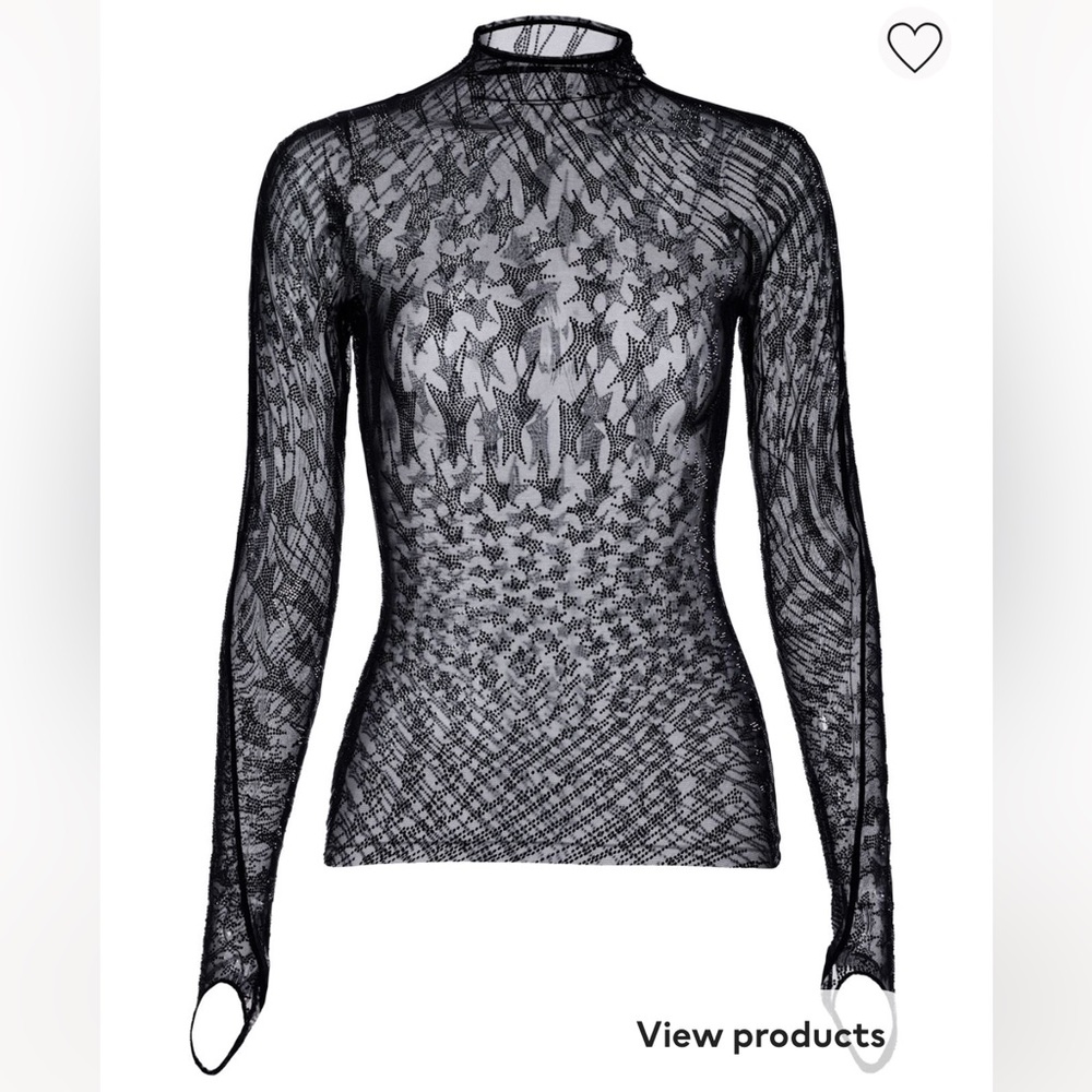 Mugler Bedazzled top rhinestone embellished